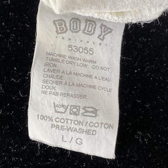 Body Equipment Vintage White & Blue Sleeveless T- Shirt - Picture 6 of 7